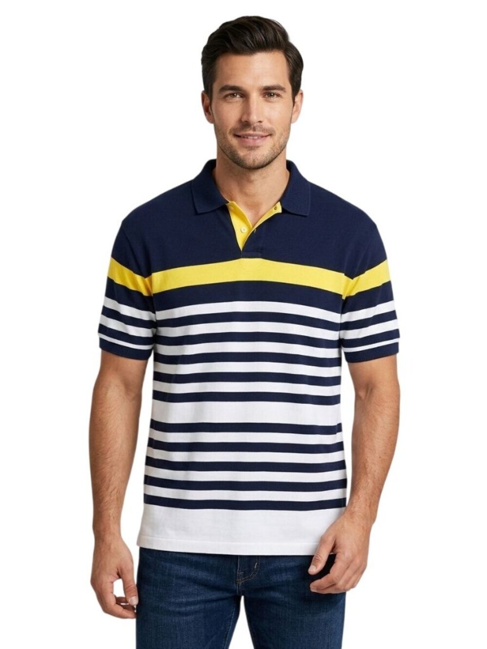 Polo Sport Ralph Lauren Waffle Knit Polo Shirt Striped Cotton Designer Size XL
